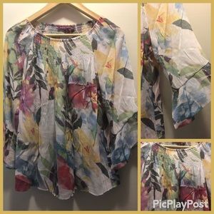 Eight clovers printed blouse